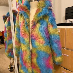 COLORFUL FUR COAT - TIBS & BONES - SMALL